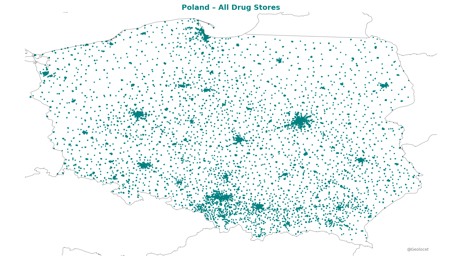All Drug Store Locations in Poland: Complete Geographic Dataset Available for Download