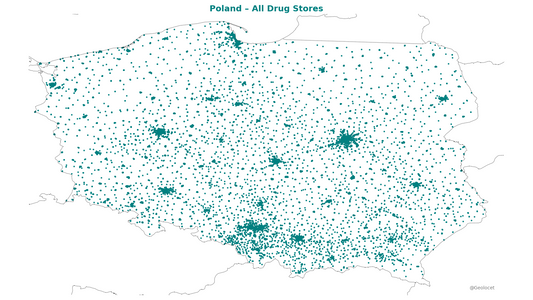All Drug Store Locations in Poland: Complete Geographic Dataset Available for Download