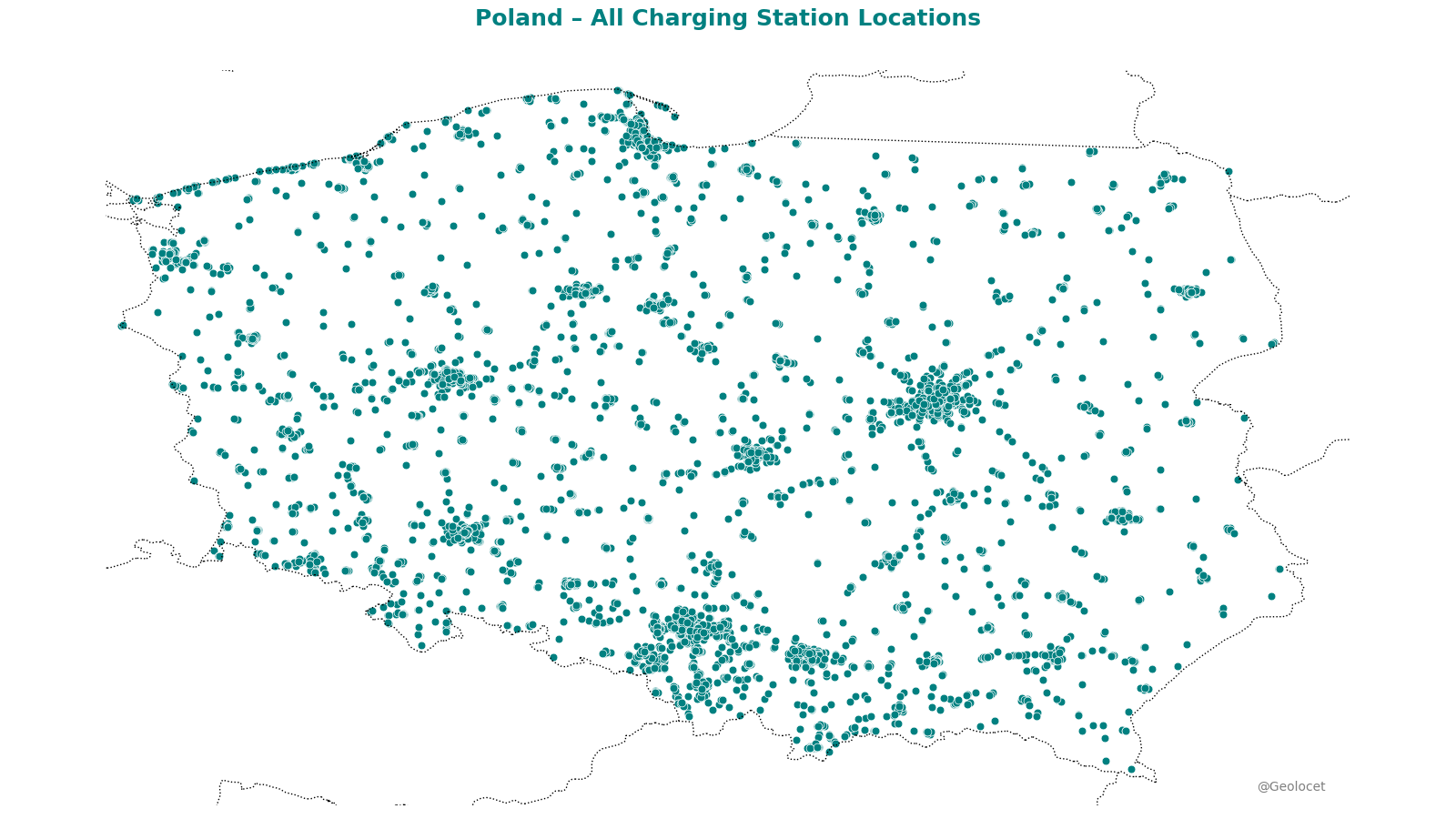 All EV Charging Station Locations in Poland: Complete Geographic Dataset