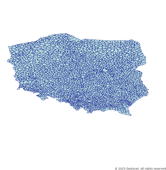 Poland Municipalities (Gminy) Administrative Boundary Polygons