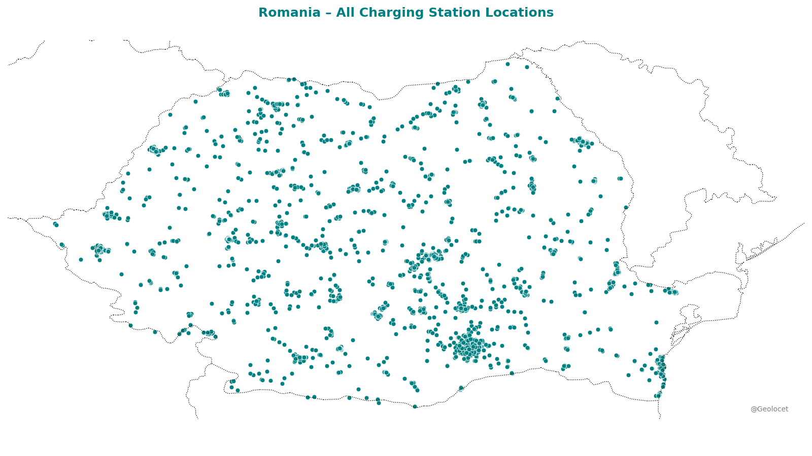All EV Charging Station Locations in Romania: Complete Geographic Dataset