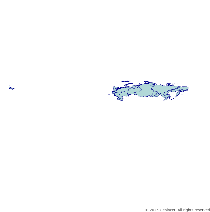 Russia Regions Boundary Polygons