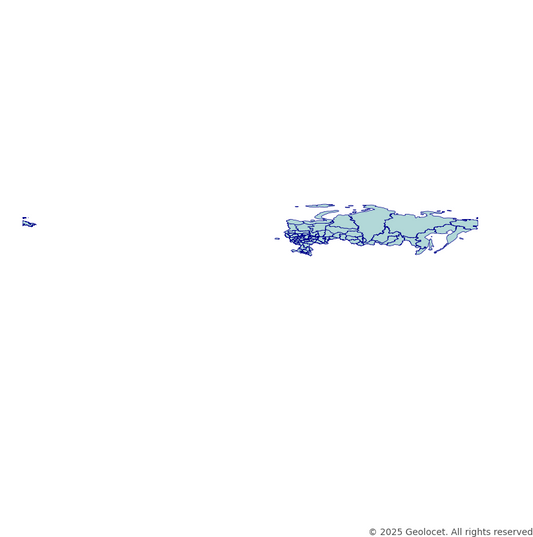 Russia Federal subjects Administrative Boundary Polygons