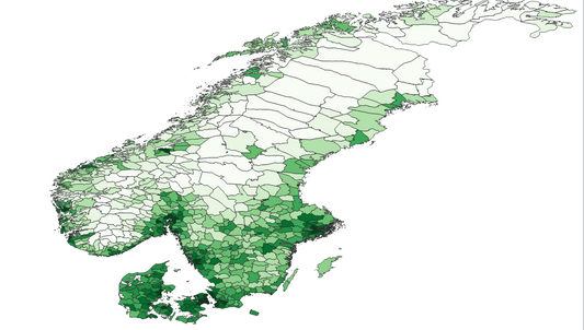 Geodemographics dataset for Scandinavian Countries at municipal level with adminsitrative boundaries