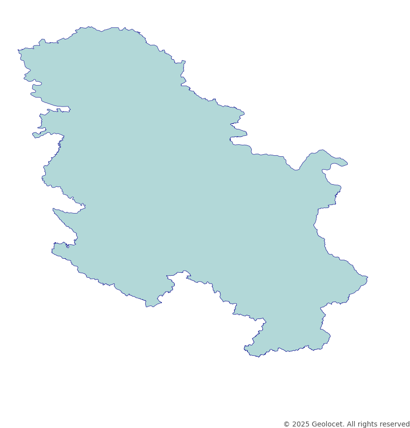 Serbia Country (Zemlja) Administrative Boundary Polygons