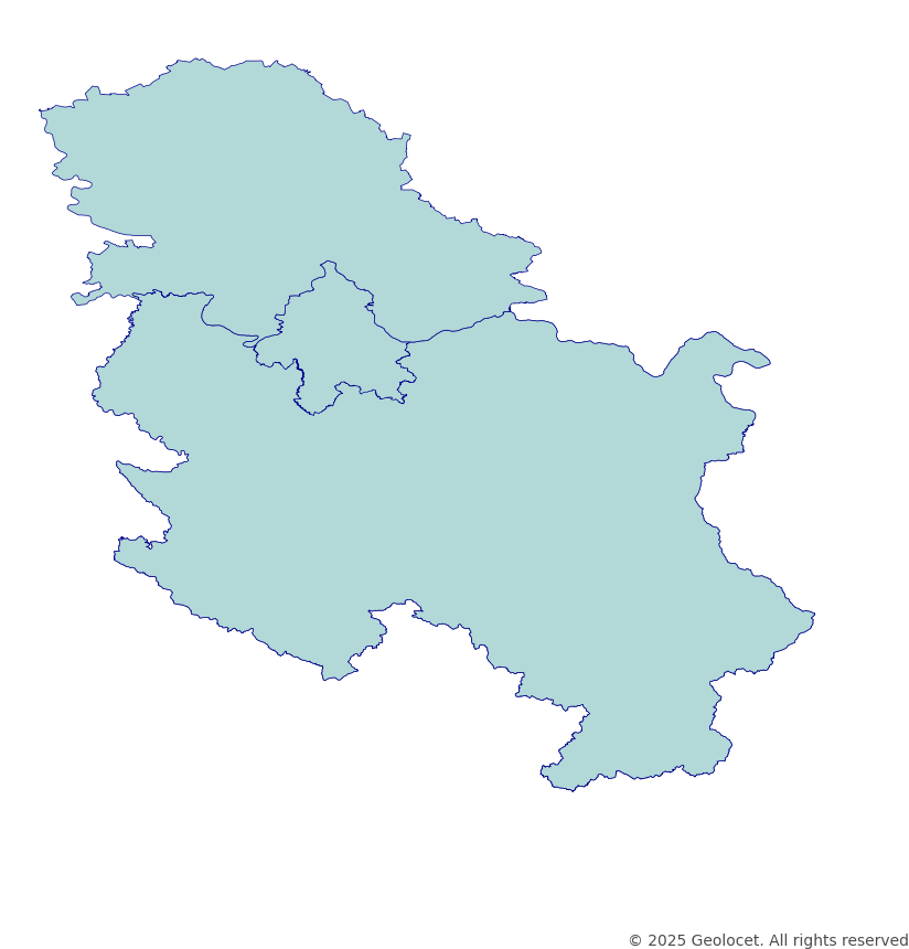 Serbia Autonomous provinces Administrative Boundary Polygons