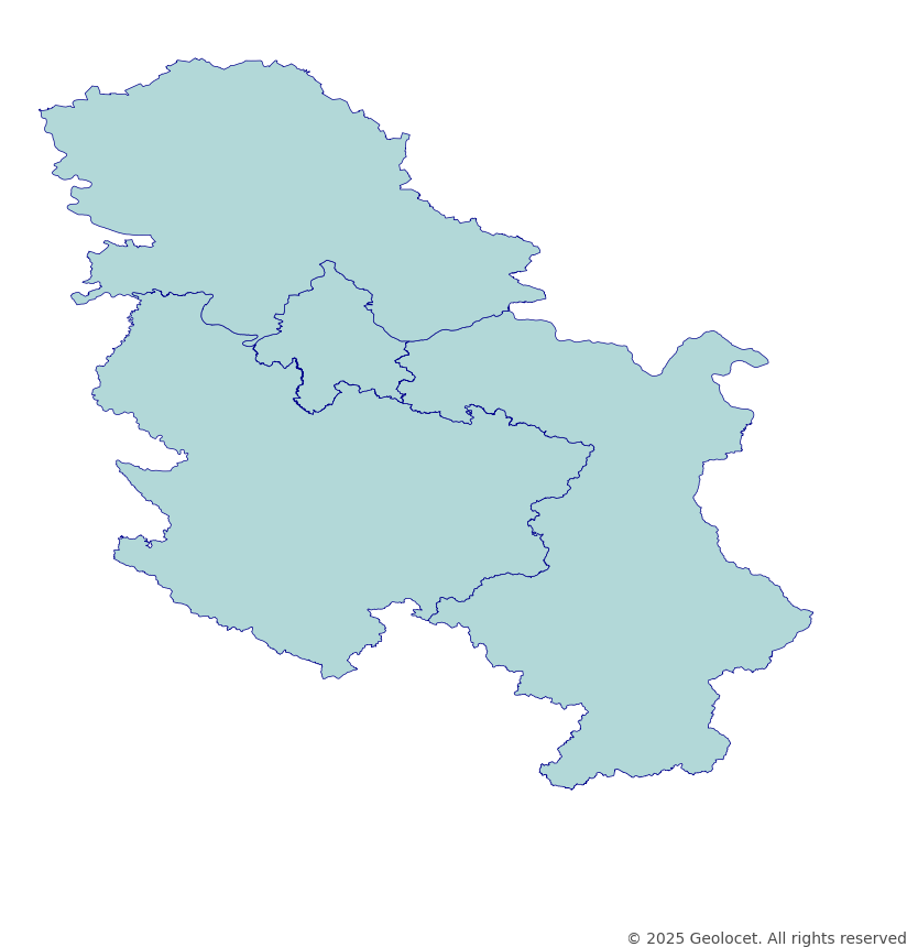 Serbia Statistical regions Administrative Boundary Polygons