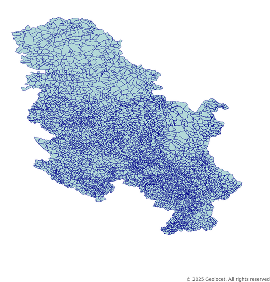 Serbia - Administrative Boundary Polygonss