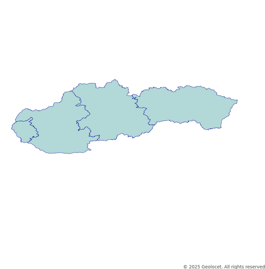 Slovakia Statistical region (Štatistický región) Boundary Polygons