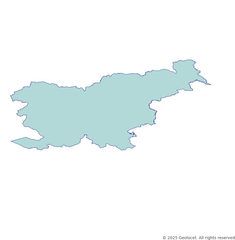 Slovenia Country (Država) Administrative Boundary Polygons