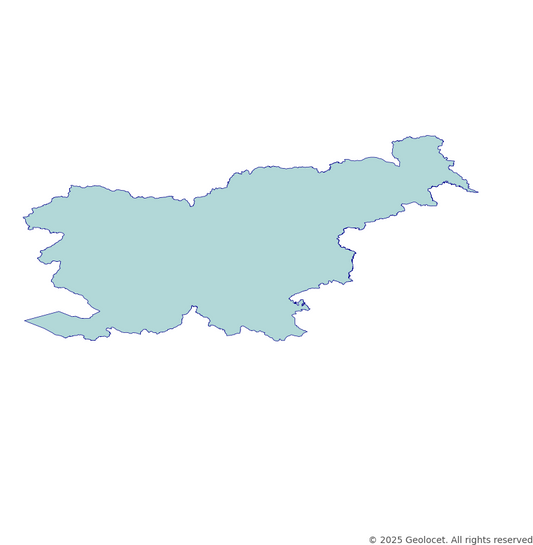 Slovenia Country (Država) Administrative Boundary Polygons