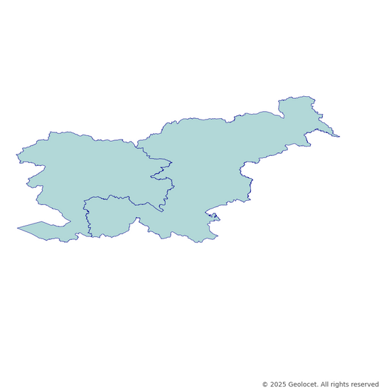 Slovenia East/West (Vzhod/zahod) Administrative Boundary Polygons