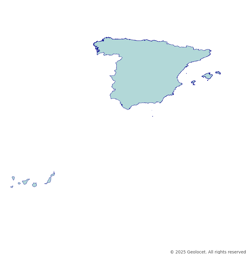 Spain Country (País) Administrative Boundary Polygons