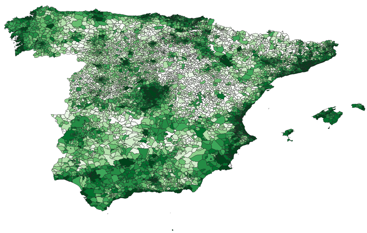 Spain Development Map Comprehensive Geodemographic & Geospatial Data for Spain - Municipal ...
