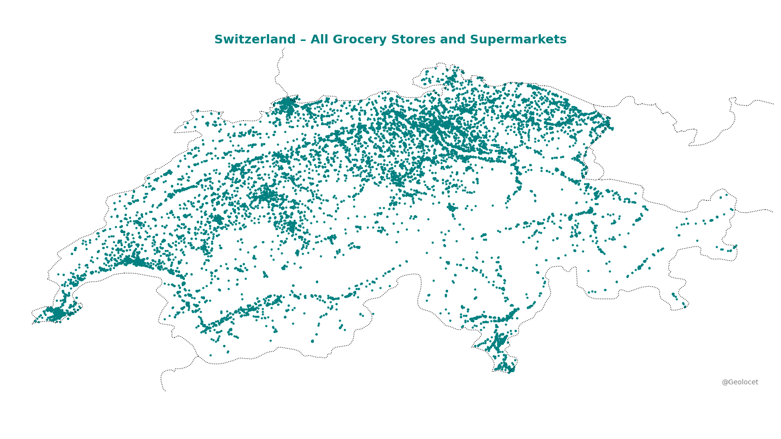 All Supermarket Locations in Switzerland: Complete Geographic Dataset Available for Download