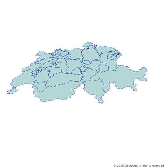 Switzerland Administrative region or other which isn't a district (Verwaltungs­regionen, fr: Régions administratives) Administrative Boundaries Dataset