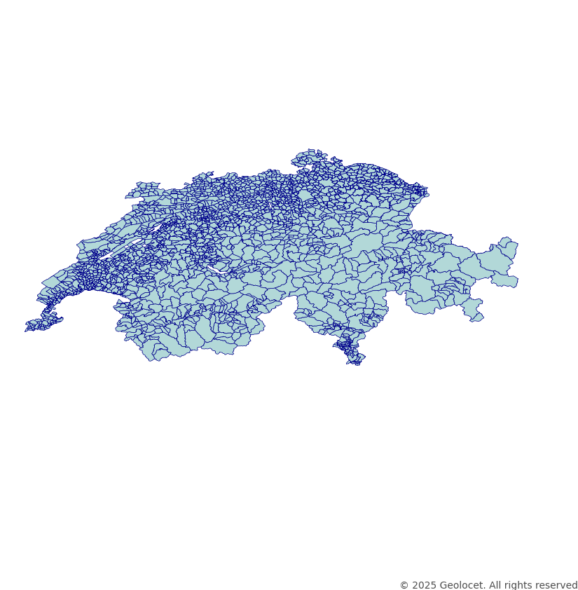 Switzerland - Administrative Boundary Polygonss