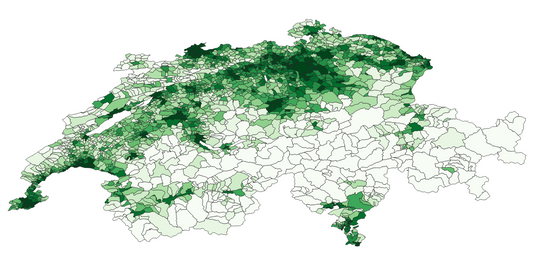 Geodemographics dataset for Switzerland at municipal level with adminsitrative boundaries