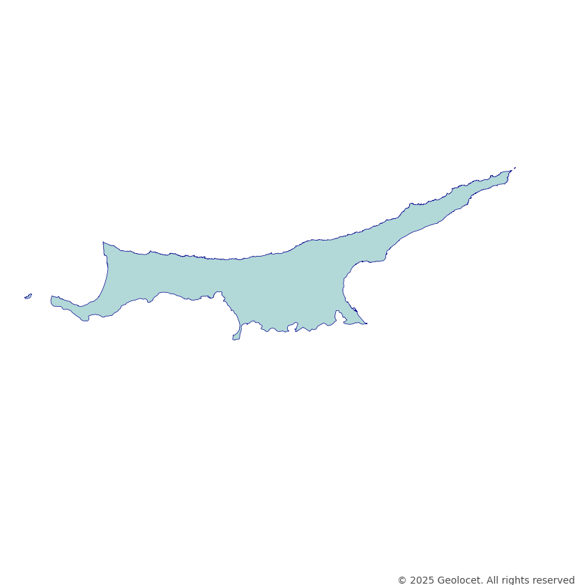 Turkish Republic of Northern Cyprus Boundary Polygons