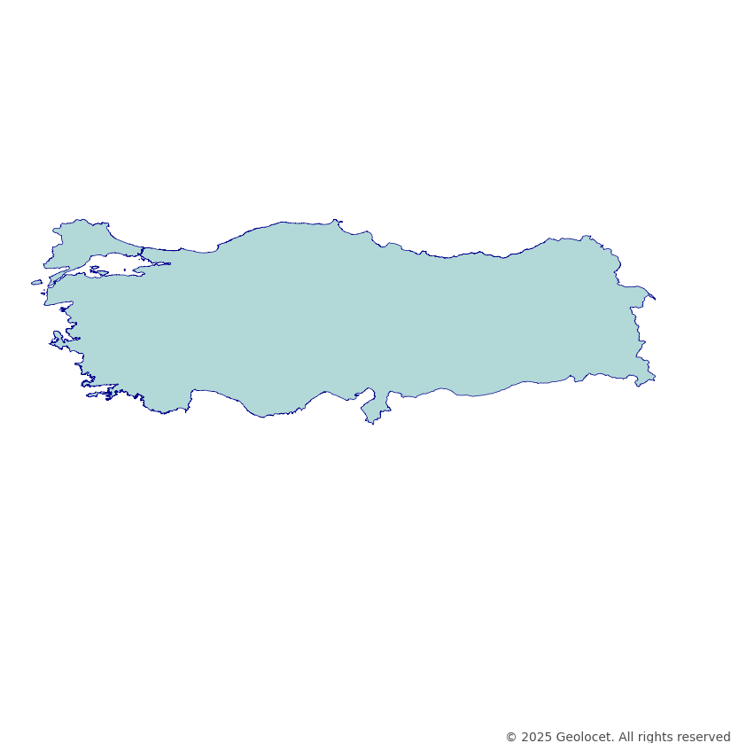 Turkey Country (Ülke) Administrative Boundary Polygons