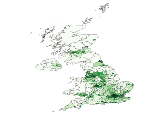 Geodemographics dataset for United Kingdom at municipal level with adminsitrative boundaries