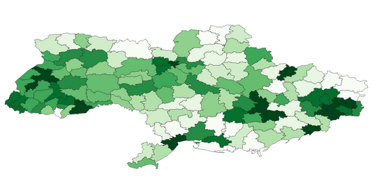 Geodemographics dataset for Ukraine at municipal level with adminsitrative boundaries