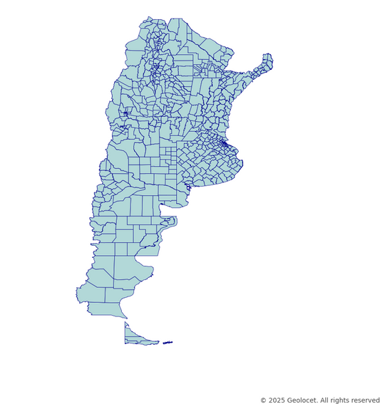 Argentina Country, Province, Department-Level Boundary