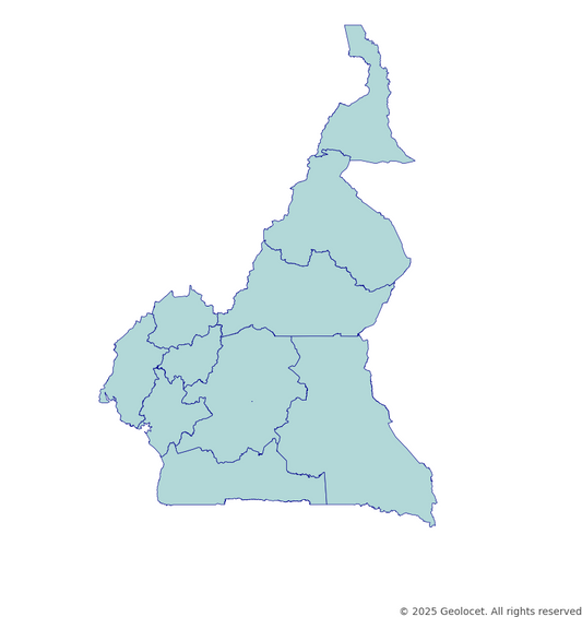 Cameroon Region-Level Boundary