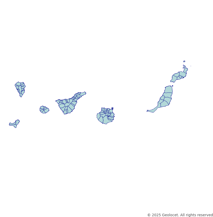 Canary Islands Country, Province, Municipality-Level Boundary