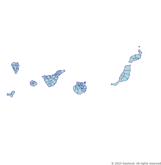 Canary Islands Country, Province, Municipality-Level Boundary