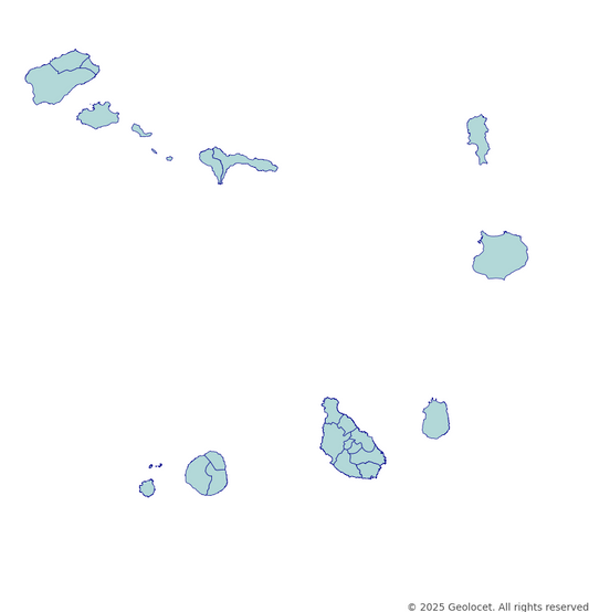 Cape Verde Country, Municipality-Level Boundary