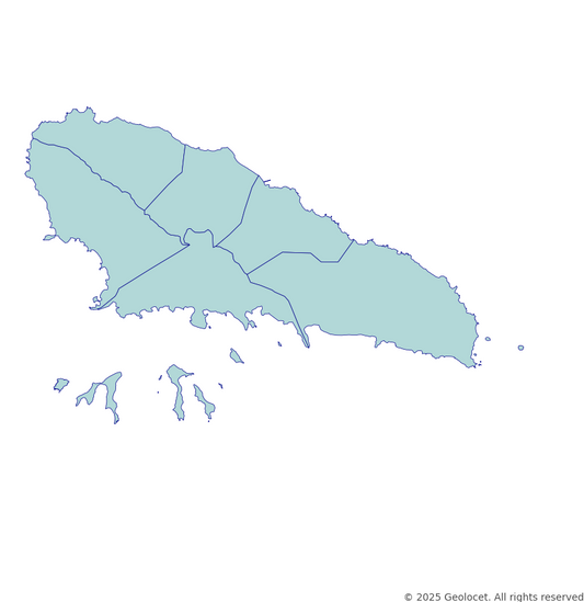 Comoros Country, Island, Municipality-Level Boundary