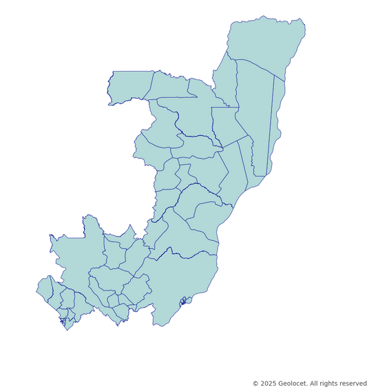 Republic of the Congo (Congo-Brazzaville) District-Level Boundary