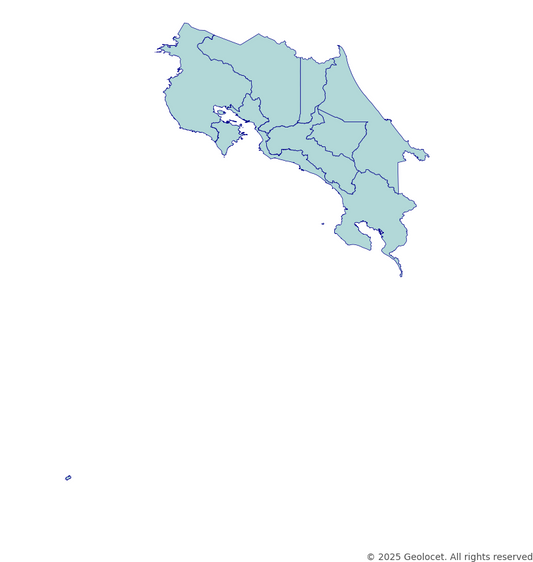 Costa Rica Province-Level Boundary