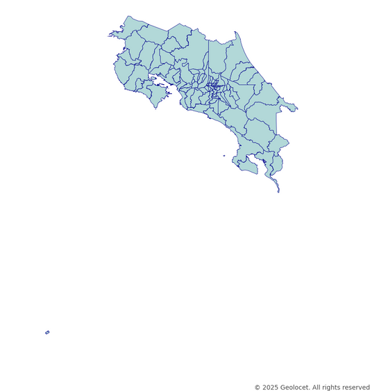 Costa Rica Canton-Level Boundary