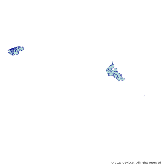 Cuba Country, Province, Municipality, La Habana district-Level Boundary