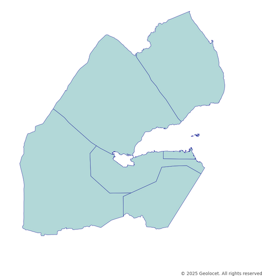 Djibouti Region-Level Boundary
