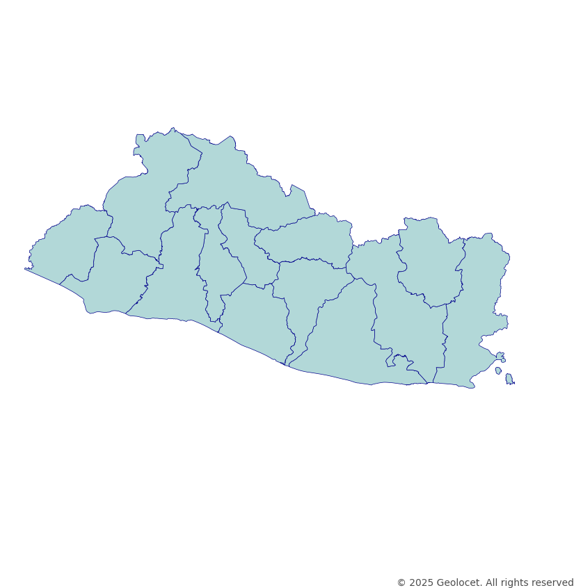 El Salvador Department-Level Boundary