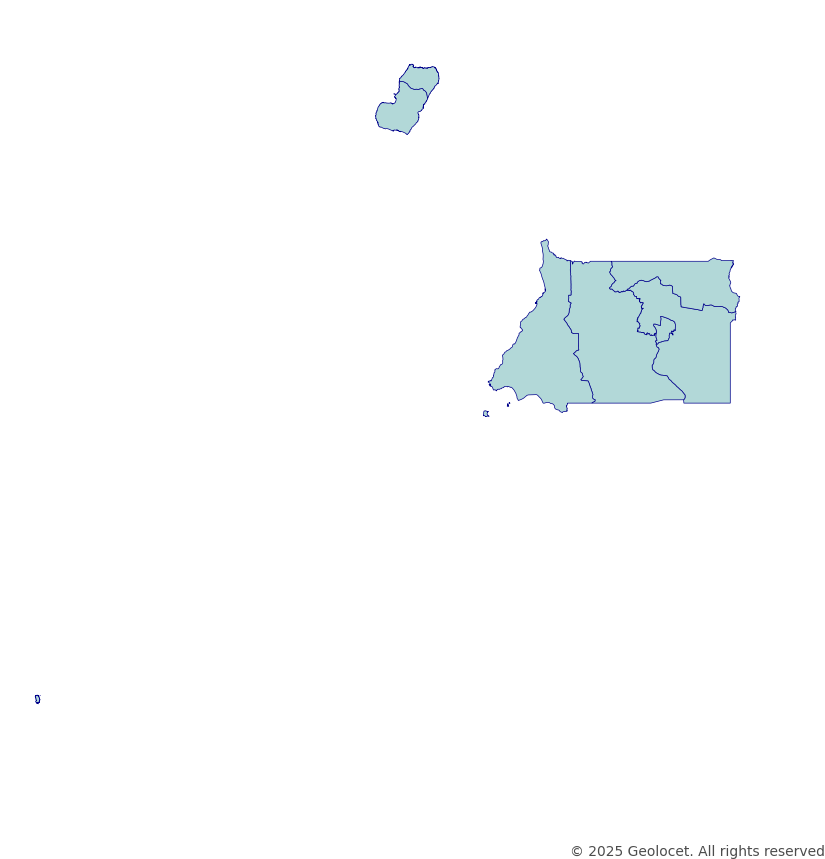 Equatorial Guinea Province-Level Boundary