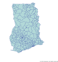Ghana Country, Region, District-Level Boundary - Downloadable GIS Data ...