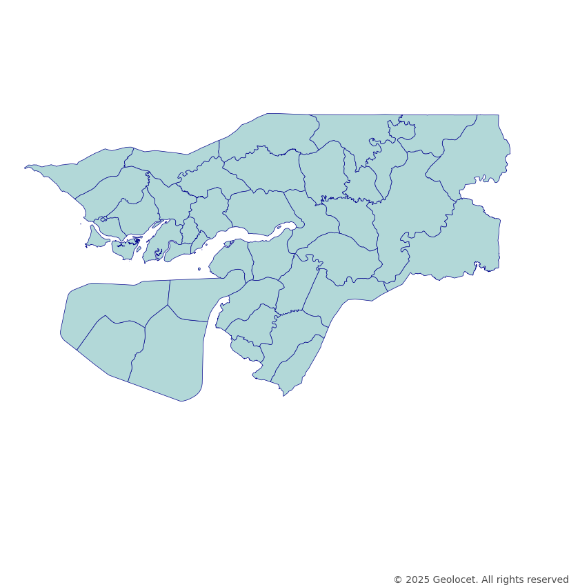 Guinea-bissau Sector-Level Boundary