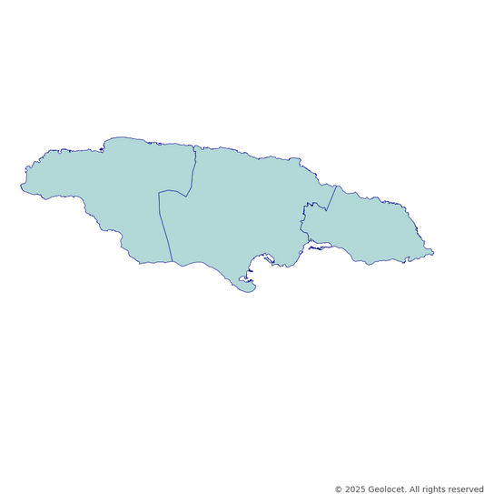 Jamaica County-Level Boundary