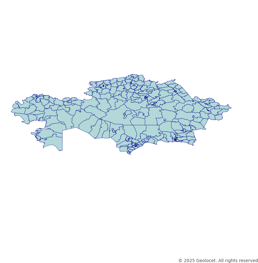 Kazakhstan Administrative Boundaries Data