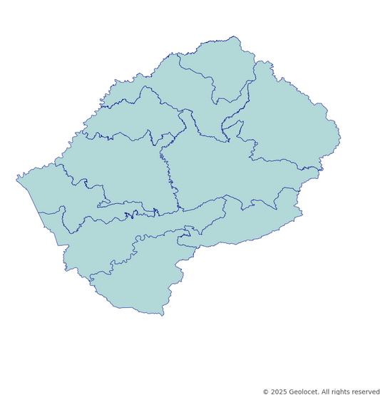 Lesotho District-Level Boundary