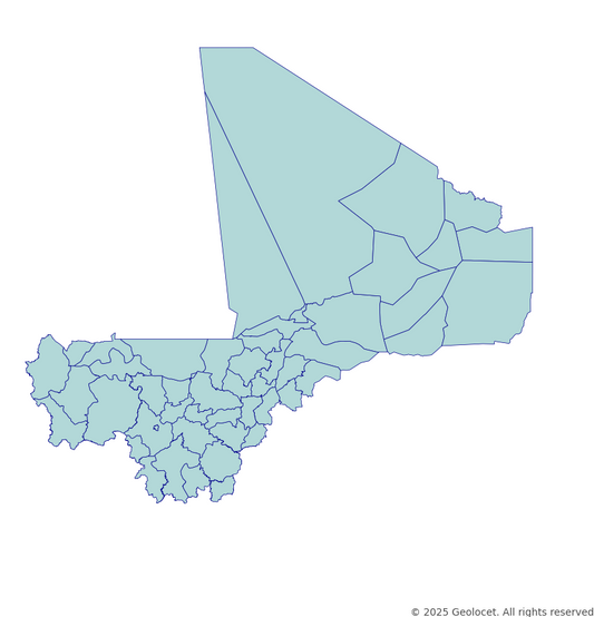 Mali Country, Region, Cercle-Level Boundary