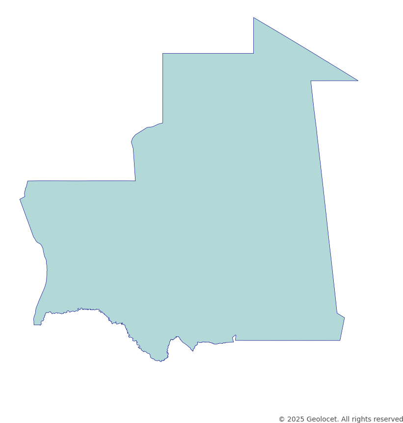 Mauritania Country-Level Boundary