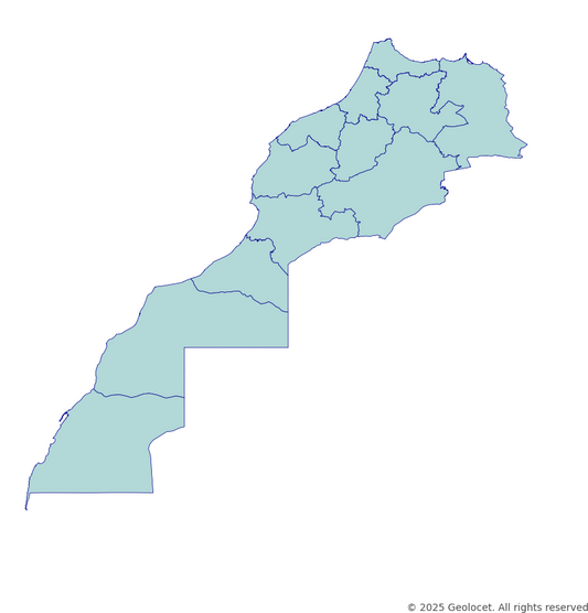 Morocco Region-Level Boundary