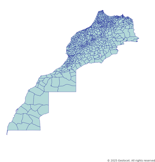 Morocco Caïdat-Level Boundary
