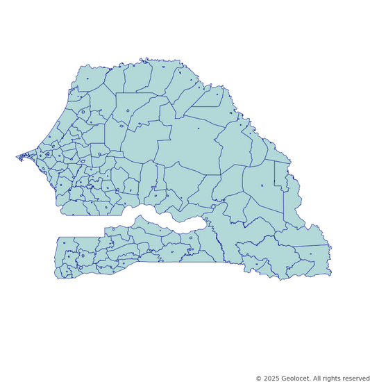 Senegal Arrondissement and town-Level Boundary