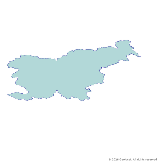 Slovenia Country GIS Boundaries (Shapefile & GeoPackage) with 2025 Population Data